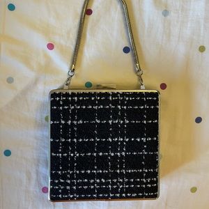Bcbg check print clutch